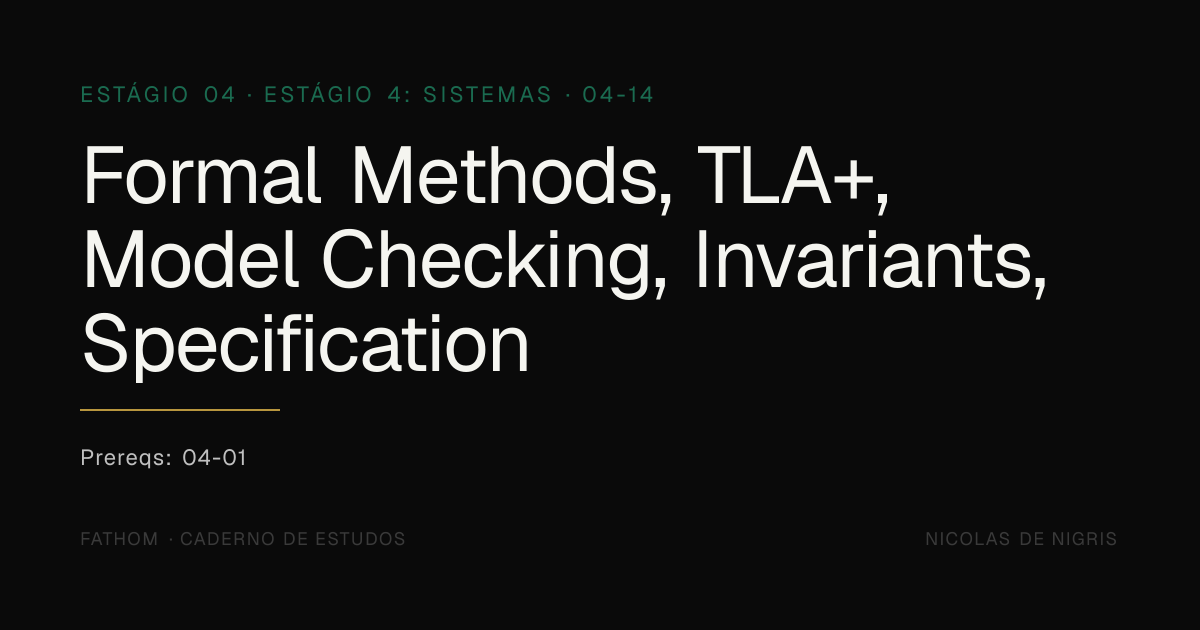 04-14: Formal Methods, TLA+, Model Checking, Invariants, Specification ...